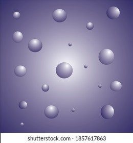 Light purple pattern with circles. Abstract illustration with colored bubbles. Gradient.