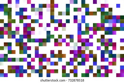 Light Purple, Pink, Green  vector modern geometrical background. Abstract template. Geometric pattern in square style with gradient.