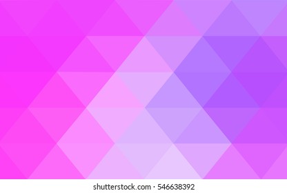 Light Purple Pink Low poly crystal background. Polygon design pattern. Low poly vector illustration, low polygon background.