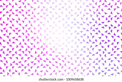 Light Purple, Pink vector abstract colorful background, which consist of triangles. Pattern with colored triangles on white background.