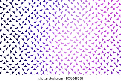 Light Purple, Pink vector abstract colorful background, which consist of triangles. Pattern with colored triangles on white background.