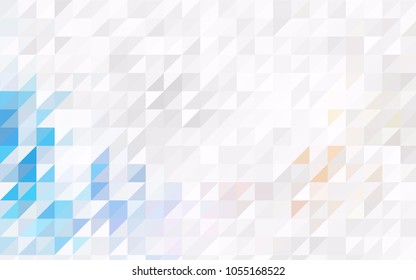 Light Purple, Pink vector abstract colorful background, which consist of triangles. Pattern with colored triangles on white background.
