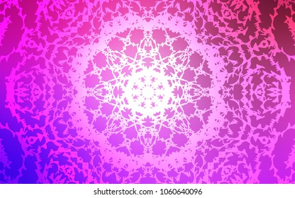 Light Purple, Pink vector abstract doodle template. Colorful abstract illustration with lines drawn by child in Asian style. The elegant pattern can be used as a part of a brand book.