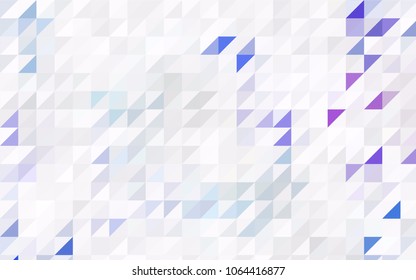 Light Purple, Pink vector abstract colorful background, which consist of triangles. Pattern with colored triangles on white background.