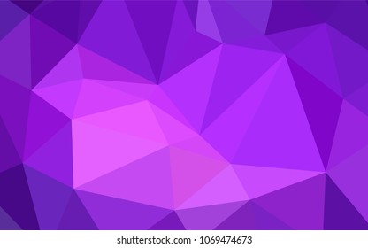 Light Purple, Pink vector abstract polygonal template. Glitter abstract illustration with an elegant design. A new texture for your design.