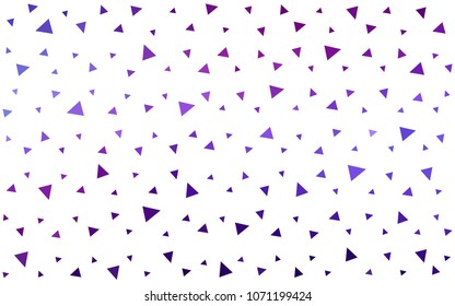 Light Purple, Pink vector abstract colorful background, which consist of triangles. Pattern with colored triangles on white background.