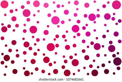 Light Purple, Pink vector abstract pattern with circles. Geometry template for your business design. Background with colored spheres.
