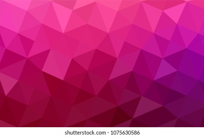 Light Purple, Pink vector abstract polygonal template. Glitter abstract illustration with an elegant design. The template for cell phone's backgrounds.