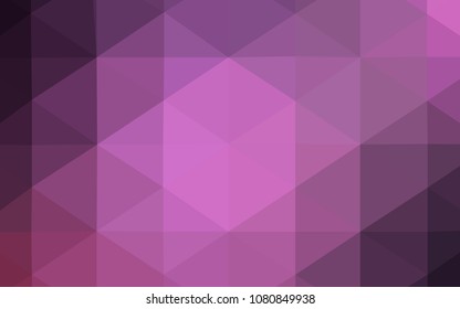 Light Purple, Pink vector abstract mosaic pattern. Shining polygonal illustration, which consist of triangles. Brand-new design for your business.