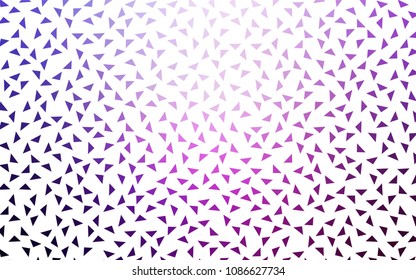 Light Purple, Pink vector abstract colorful background, which consist of triangles. Pattern with colored triangles on white background.