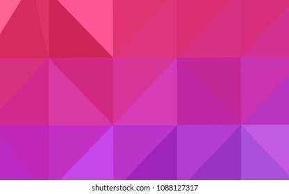 Light Purple, Pink vector abstract polygonal pattern. Shining colored illustration in a new style. Textured pattern can be used for background.
