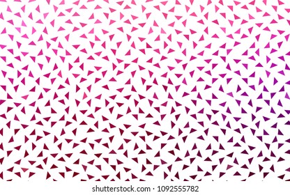 Light Purple, Pink vector abstract colorful background, which consist of triangles. Pattern with colored triangles on white background.