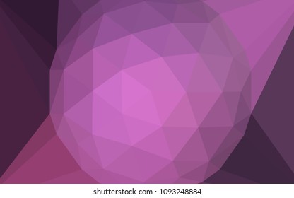 Light Purple, Pink vector abstract mosaic background with a diamond. Colorful abstract illustration with triangles. Textured pattern for your backgrounds.