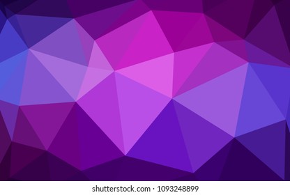 Light Purple, Pink vector abstract polygonal pattern. Elegant bright polygonal illustration with gradient. Brand new style for your business design.