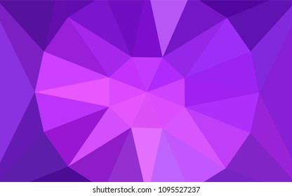 Light Purple, Pink vector abstract mosaic pattern with a diamond. Illustration in Origami style with gradient. Completely new template for your banner.