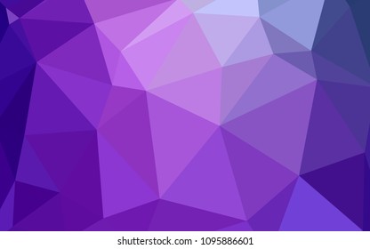 Light Purple, Pink vector abstract polygonal background. Shining polygonal illustration, which consist of triangles. Textured pattern for your backgrounds.