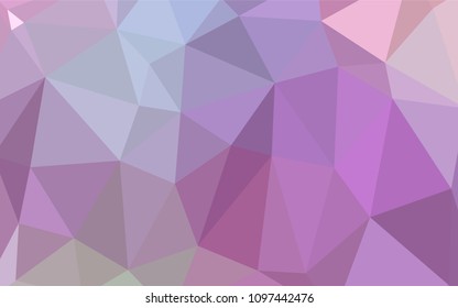 Light Purple, Pink vector abstract polygonal pattern. Glitter abstract illustration with an elegant design. A new texture for your design.