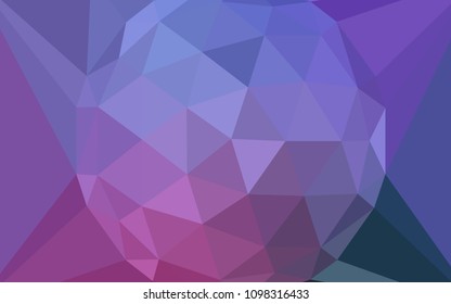 Light Purple, Pink vector abstract mosaic backdrop with a diamond. Illustration in abstract style with triangles. A completely new design for your leaflet.