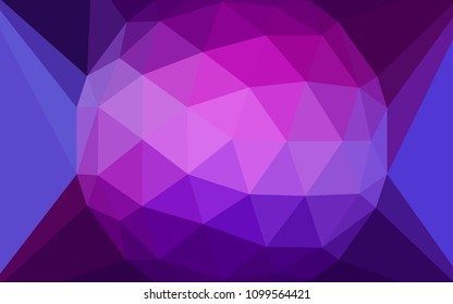 Light Purple, Pink vector abstract polygonal template with a gem in a centre. Illustration in abstract style with triangles. Template for cell phone's backgrounds.