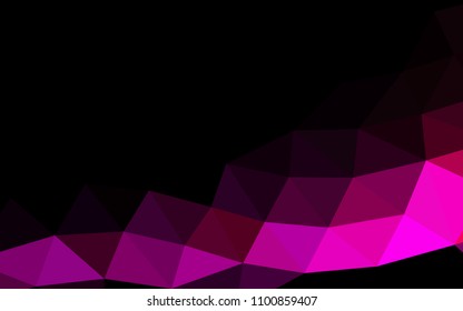 Light Purple, Pink vector abstract mosaic abstract mosaic. Geometric illustration in Origami style with gradient.  The polygonal design can be used for your web site.