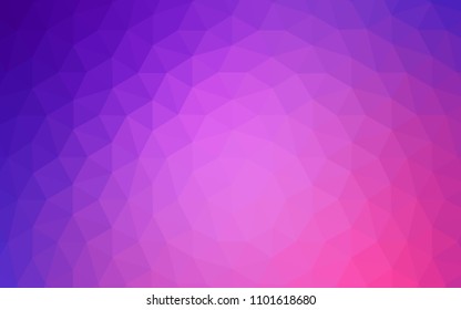 Light Purple, Pink vector abstract mosaic backdrop. Geometric illustration in Origami style with gradient.  A completely new design for your leaflet.