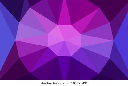 Light Purple, Pink vector abstract mosaic backdrop with a diamond. Illustration in Origami style with gradient.  Polygonal design for your web site.