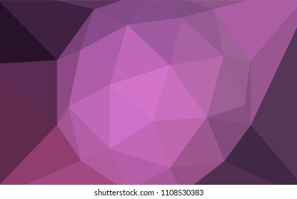 Light Purple, Pink vector abstract mosaic background. Creative geometric illustration in Origami style with gradient. Polygonal design for your web site.