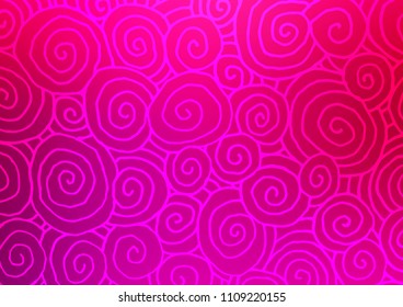 Light Purple, Pink vector abstract doodle pattern. Colorful abstract illustration with lines in Asian style. A completely new design for your business.