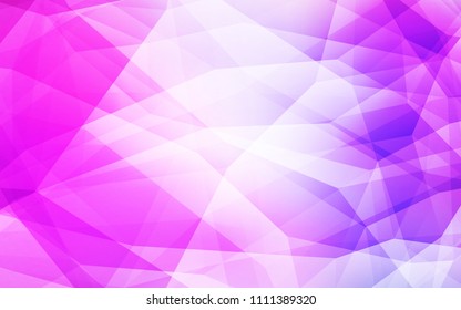 Light Purple, Pink vector abstract polygonal background. Polygonal abstract illustration with gradient. A completely new design for your leaflet.