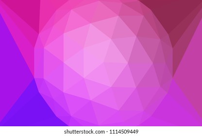 Light Purple, Pink vector abstract mosaic background with a diamond. Illustration in abstract style with triangles. Completely new template for your banner.