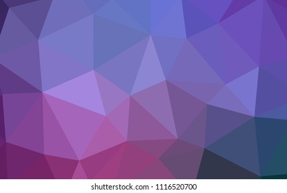 Light Purple, Pink vector abstract mosaic background. Modern abstract illustration with triangles. Triangular pattern for your design.
