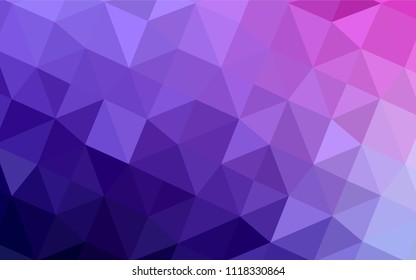 Light Purple, Pink vector abstract mosaic pattern. Polygonal abstract illustration with gradient. Brand-new design for your business.