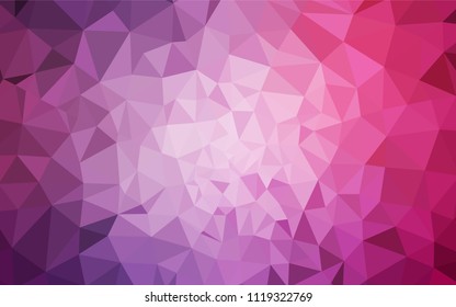 Light Purple, Pink vector abstract mosaic background. Creative illustration in halftone style with triangles. A new texture for your web site.