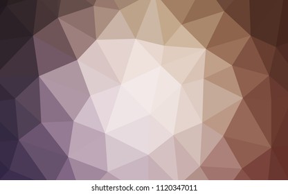 Light Purple, Pink vector abstract polygonal pattern. Shining polygonal illustration, which consist of triangles. A completely new design for your leaflet.