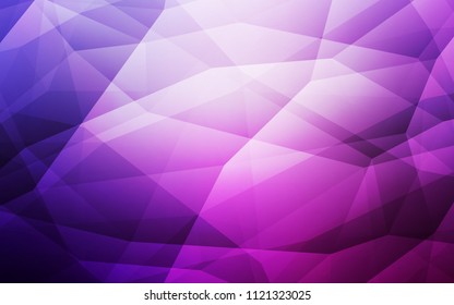 Light Purple, Pink vector abstract polygonal background. Colorful illustration in abstract style with triangles. Completely new template for your banner.