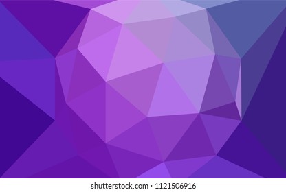 Light Purple, Pink vector abstract mosaic background. Triangular geometric sample with gradient.  Polygonal design for your web site.