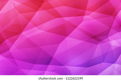Light Purple, Pink vector abstract polygonal background. Polygonal abstract illustration with gradient. Best triangular design for your business.
