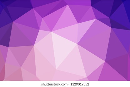 Light Purple, Pink vector abstract mosaic background. Colorful illustration in polygonal style with gradient. Completely new template for your banner.