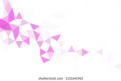 Light Purple, Pink vector abstract polygonal pattern. Polygonal abstract illustration with gradient. A completely new design for your leaflet.