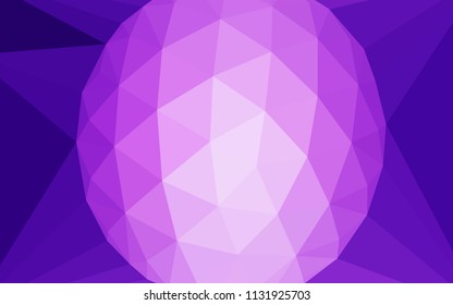 Light Purple, Pink vector abstract polygonal template with a gem in a centre. Triangular geometric sample with gradient.  New template for your brand book.