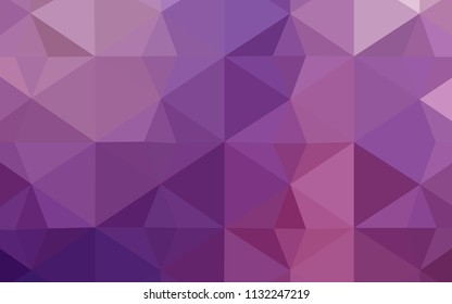 Light Purple, Pink vector abstract mosaic pattern. Modern abstract illustration with triangles. A completely new design for your leaflet.