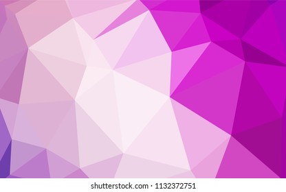 Light Purple, Pink vector abstract polygonal pattern. Modern abstract illustration with triangles. Template for cell phone's backgrounds.