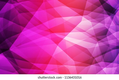 Light Purple, Pink vector abstract mosaic backdrop. Modern abstract illustration with triangles. Textured pattern for your backgrounds.