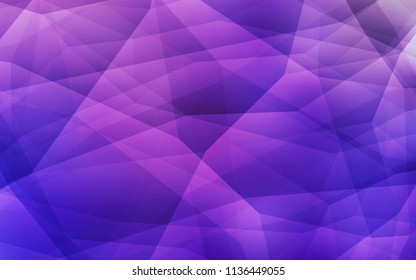 Light Purple, Pink vector abstract polygonal template. Shining colorful illustration with triangles. Brand new design for your business.