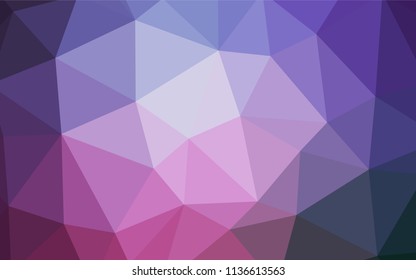 Light Purple, Pink vector abstract mosaic backdrop. Modern abstract illustration with triangles. Completely new template for your banner.