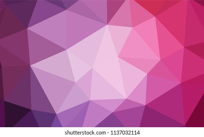 Light Purple, Pink vector abstract polygonal background. A completely new color illustration in a polygonal style. Completely new template for your banner.