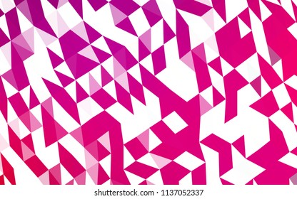 Light Purple, Pink vector abstract mosaic pattern. Colorful abstract illustration with gradient. Triangular pattern for your business design.