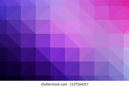 Light Purple, Pink vector abstract polygonal template. Colorful illustration in polygonal style with gradient. Polygonal design for your web site.