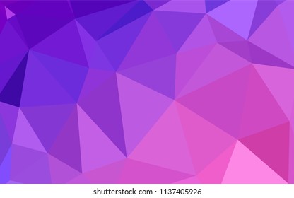 Light Purple, Pink vector abstract mosaic pattern. Shining colorful illustration with triangles. Brand new design for your business.