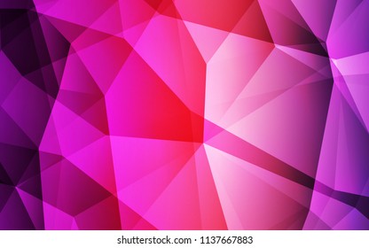 Light Purple, Pink vector abstract polygonal template. Polygonal abstract illustration with gradient. Textured pattern for your backgrounds.